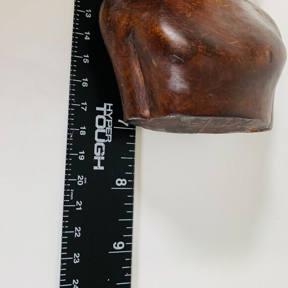 Wooden Carved Indigenous Woman Bust Sculpture Home Decor Native VTG Tribal - Picture 16 of 16